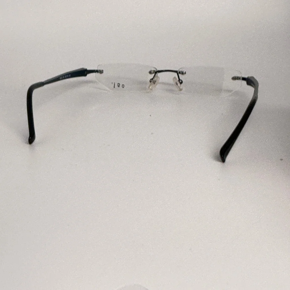 Ogi Eyewear Rimless Rectangular Frames‎ Mod 704 Col 70 Blue Black 50-18-140